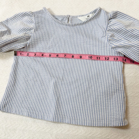 H&M Girls Blue Striped 2-Piece Top and Shorts set – sz 6x - Picture 2 of 12